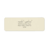 Pale Dusty Yellow | Chic Simple Clean Wedding ラベル (正面)