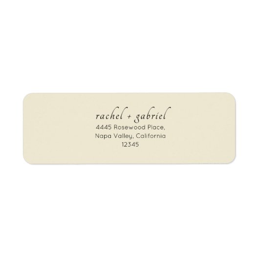 Pale Dusty Yellow | Chic Simple Clean Wedding ラベル (正面)