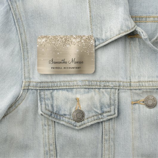 Pale Gold Glitter and Foil 名札 (インサイチュ)