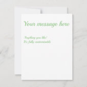 Pale green and white diamond pattern 出欠カード (裏面)