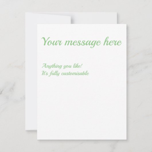 Pale green and white diamond pattern 出欠カード (裏面)