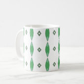 Pale Green geometric pattern coffee mug コーヒーマグカップ (正面左)