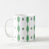 Pale Green geometric pattern coffee mug コーヒーマグカップ (左)