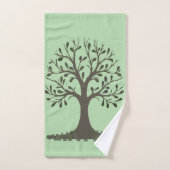 🌳 Pale Green Tree of Life Bath Towel Set - Alone バスタオルセット (ハンドタオル)