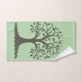 🌳 Pale Green Tree of Life Bath Towel Set - Alone バスタオルセット (ハンドタオル)