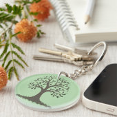 🌳 Pale Green Tree of Life Keychain キーホルダー (正面右)