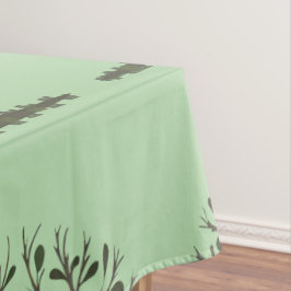 🌳 Pale Green Tree of Life Tablecloth テーブルクロス