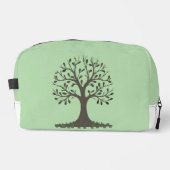 🌳 Pale Green Tree of Life Toiletry Bag -Travel 🧼 ドップキット (正面)