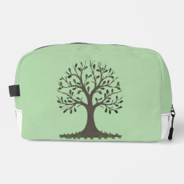 🌳 Pale Green Tree of Life Toiletry Bag -Travel 🧼 ドップキット