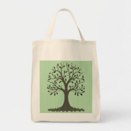 🌳 Pale Green Tree of Life Tote Bag - Book Bag 🛍️ トートバッグ