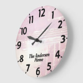 Pale Lavender Distressed ラージ壁時計 (傾斜)