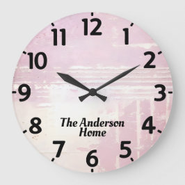 Pale Lavender Distressed ラージ壁時計