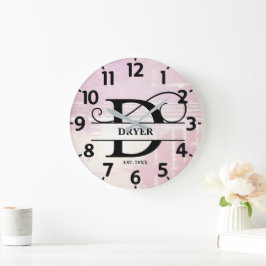 Pale Lavender Distressed D Monogram ラージ壁時計