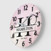 Pale Lavender Distressed H Monogram ラージ壁時計 (傾斜)