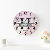 Pale Lavender Distressed H Monogram ラージ壁時計 (ホーム)