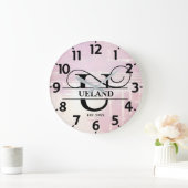 Pale Lavender Distressed U Monogram ラージ壁時計 (ホーム)