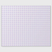 Pale Lavender Gingham Wrapping Paper ラッピングペーパー (フラット)