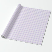 Pale Lavender Gingham Wrapping Paper ラッピングペーパー (アンロールド)