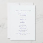  Pale Lavender Rehearsal Dinner 招待状 (正面)