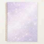 Pale lilac and pearl gray AI art  プランナー手帳 (正面)