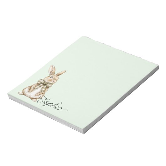 Pale Mint Bunny Rabbit   ノートパッド (回転)