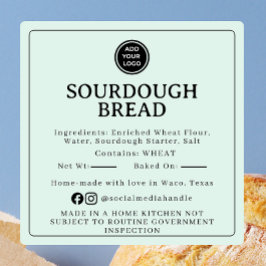 Pale Mint Sourdough Ingredient Cottage Sticker スクエアシール