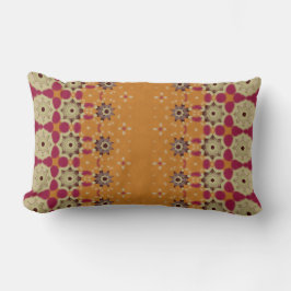 Pale Orange and Red throw pillow ランバークッション