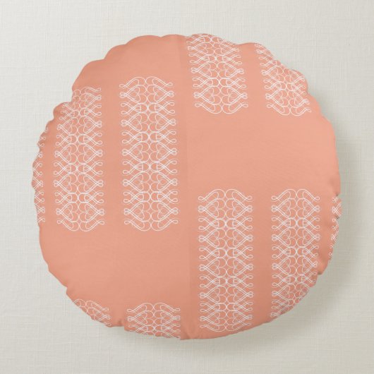Pale Orange Round Pillow ラウンドクッション (正面)