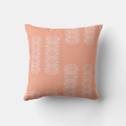 Pale Orange Throw Pillow クッション (裏面)