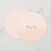 Pale Orange Watercolor サンキューカード (正面/裏面)