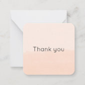 Pale Orange Watercolor Abstract ノートカード (正面)