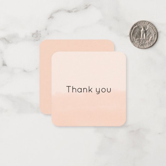 Pale Orange Watercolor Abstract ノートカード (正面/裏面インサイチュ)