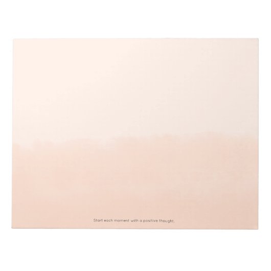 Pale Orange Watercolor Abstract ノートパッド (正面)