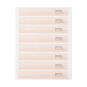 Pale Orange Watercolor Abstract ラップアラウンドラベル (シート)