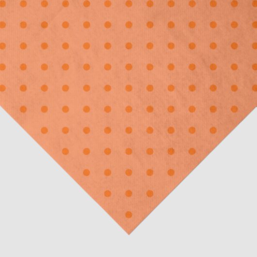 Pale Orange With Orange Polka Dots 薄葉紙 (詳細)