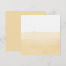 Pale Peach Folded Thank You Card サンキューカード