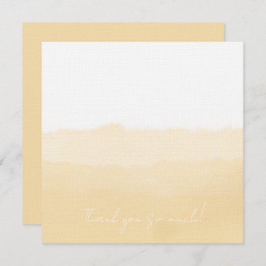 Pale Peach Folded Thank You Card サンキューカード (正面/裏面)