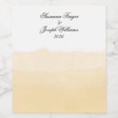 Pale Peach Watercolor ワインラベル (シングルラベル)