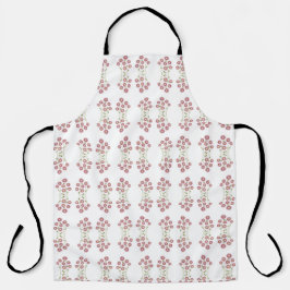 Pale pink abstract florals  エプロン