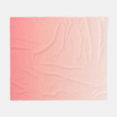 Pale pink and peach gradient フリースブランケット (正面(横))