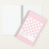 Pale Pink and White Checkerboard Notebook ノートブック (内側)