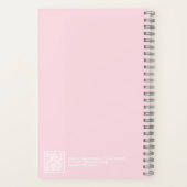 Pale Pink and White Checkerboard Notebook ノートブック (裏面)