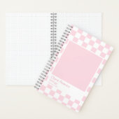 Pale Pink and White Checkerboard Notebook ノートブック (内側)