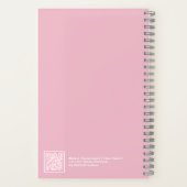 Pale Pink and White Checkerboard Notebook ノートブック (裏面)