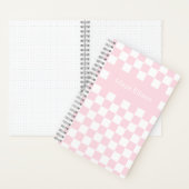 Pale Pink and White Checkerboard Notebook ノートブック (内側)