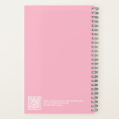 Pale Pink and White Checkerboard Notebook ノートブック (裏面)