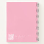 Pale Pink and White Checkerboard Notebook ノートブック (裏面)