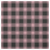 Pale Pink & Black Buffalo Plaid ファブリック (見本)