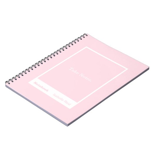 Pale Pink Block Quote Classic ノートブック (左側)