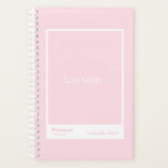 Pale Pink Block Quote | Fully Customizable プランナー手帳<br><div class="desc">Bold color. Clean design. Room to make it yours. This undated quote planner from the Foundation Series features a soft pink cover with a minimalist white frame and the empowering quote “Live boldly.” It’s designed for anyone who loves strong color without visual clutter. There is a total of 5 pre-made...</div>